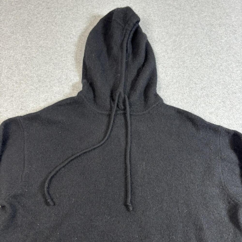 Athleta Merino Wool Cashmere Sweater Women Small Black Alpine Hooded Crop Soft - Picture 7 of 9